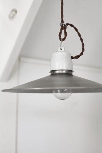 Oświetlenie Lampa Industrialna LOFT Silver Porcelain #660 - obrazek 2