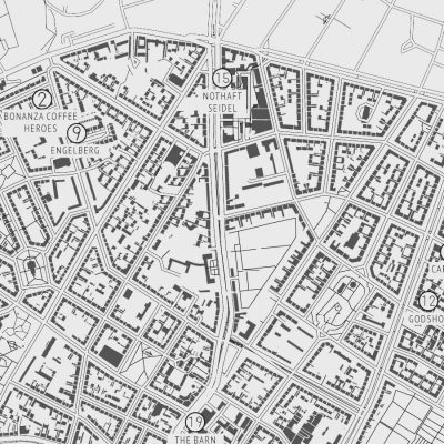 Mapa Poster Plakat Berlin Coffee Map - Eco Mapzorki #711 - obrazek 2