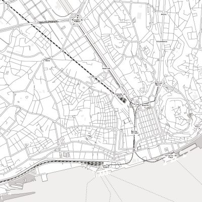 Mapa Poster Plakat Lisbon - White Mapzorki #807 - obrazek 2